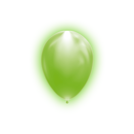 Globos Led Verdes 26cm 5pcs