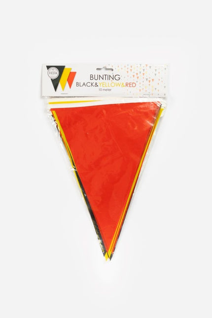 Línea de bandera Negro Amarillo Rojo 10m