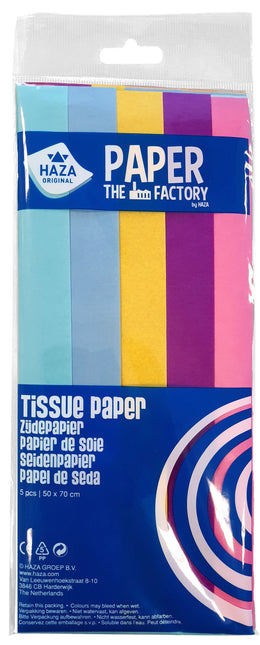 Papel crepé Colores Set 50cm 2.5m 5pcs