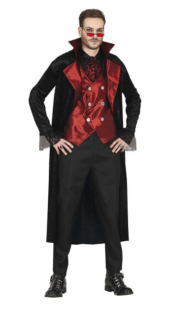 Disfraz de Vampiro Halloween Hombre Rojo