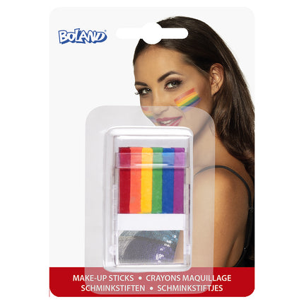 Rotulador multicolor arco iris para pintar la cara