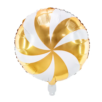 Globo de Helio Candy Oro Blanco Vacío 35cm