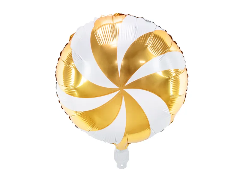 Globo de Helio Candy Oro Blanco Vacío 35cm