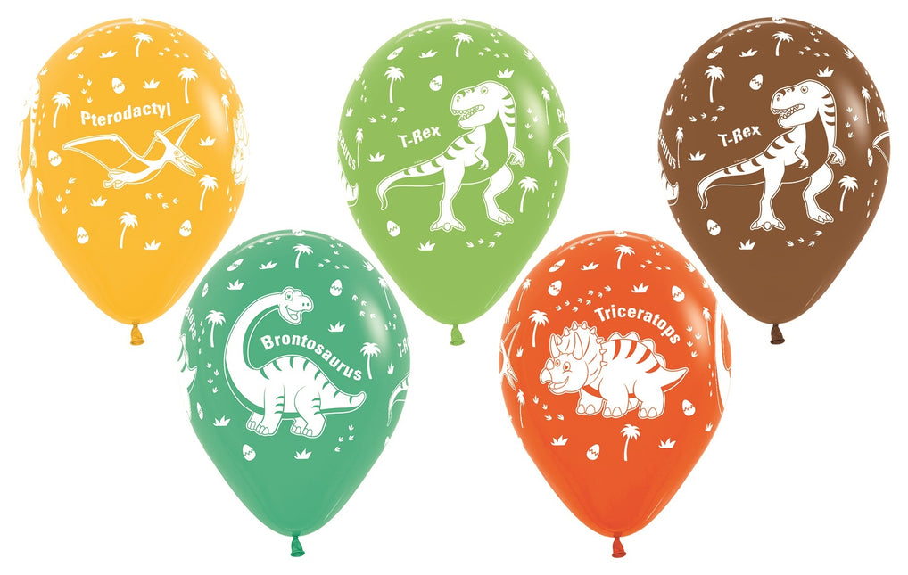 Globos Dinosaurios Mix 30cm 25pcs