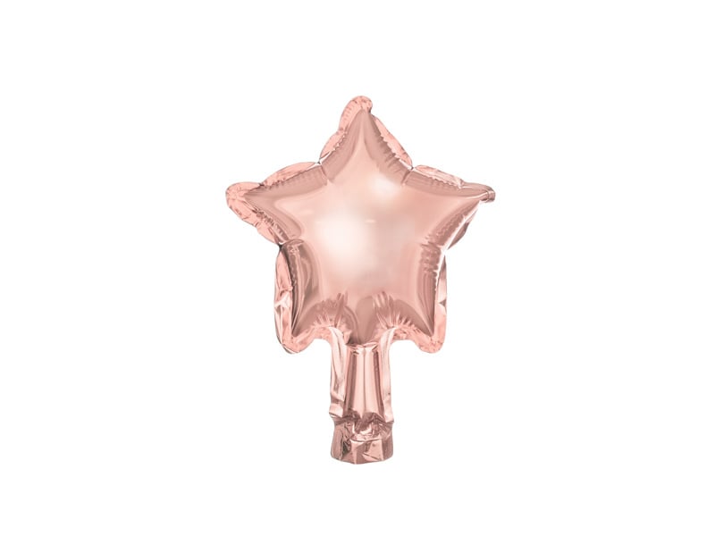 Globo de Helio Estrella Oro Rosa Vacío 12cm 25pcs