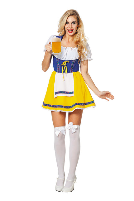 Vestido Dirndl Oktoberfest Amarillo Azul