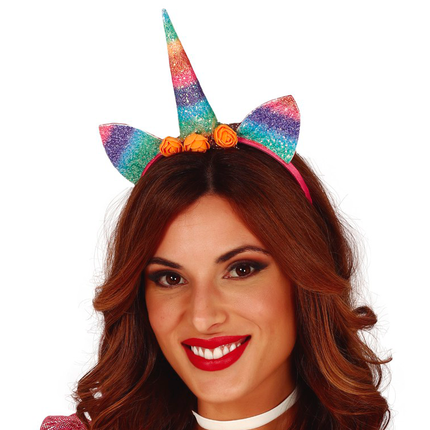 Diadema de unicornio de colores