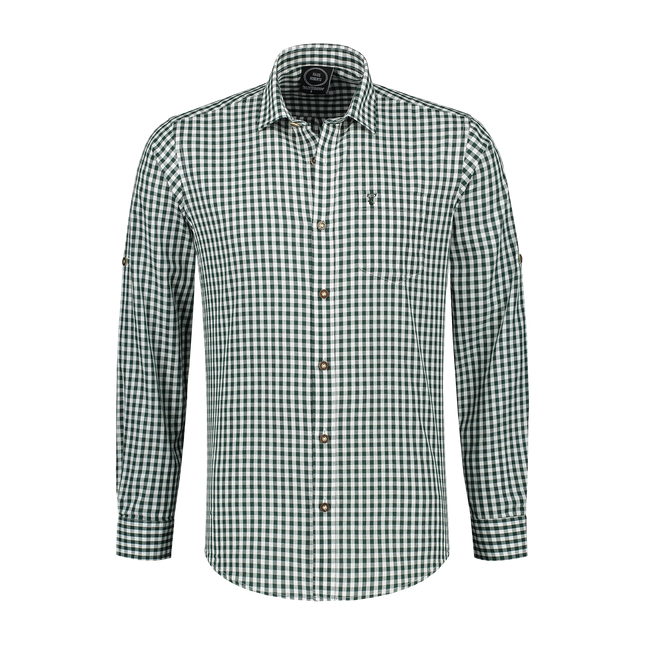 Blanco Verde Blusa Hombre Manga Corta Brazo Umbral