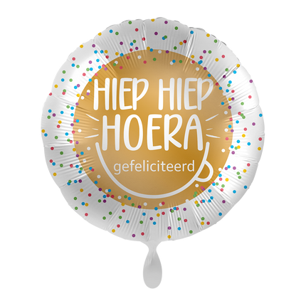 Globo de helio HIEP HIEP HOERA Felicidades