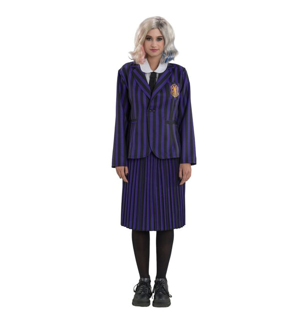 Disfraz Miércoles Uniforme escolar Negro/Morado