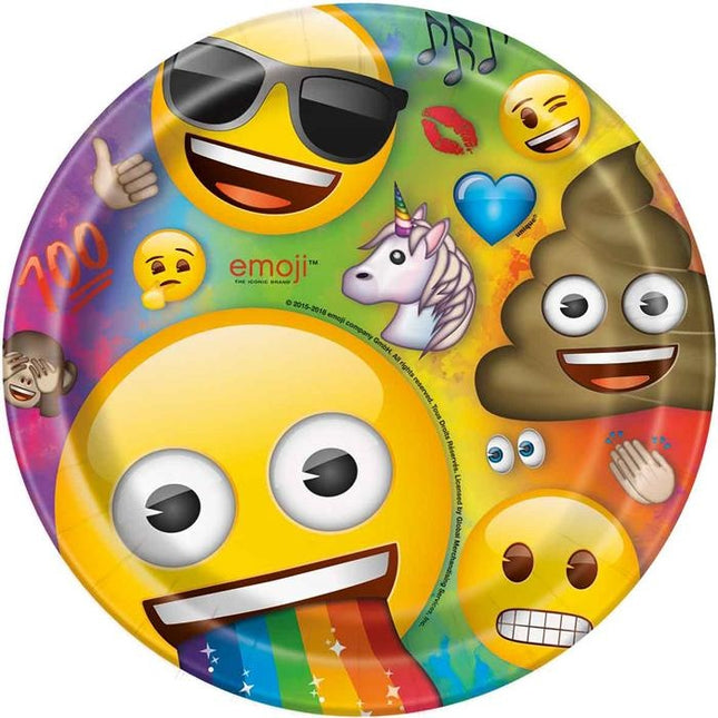 Platos Emoji Fun 23cm 8pcs