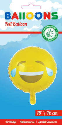 Globo de Helio Emoji Sonrisa 45cm vacío