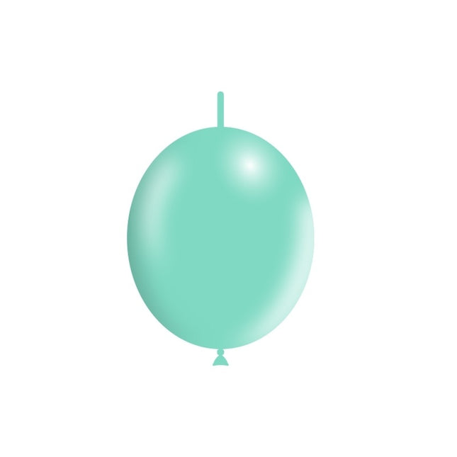 Verde menta Globos de botón 30cm 50pcs