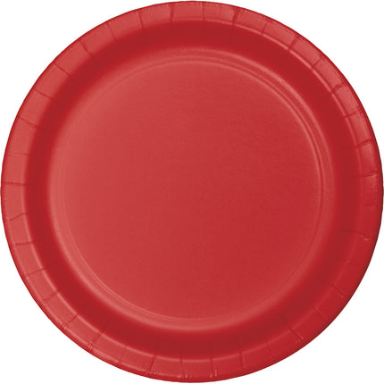 Platos Rojos 23cm 8ud