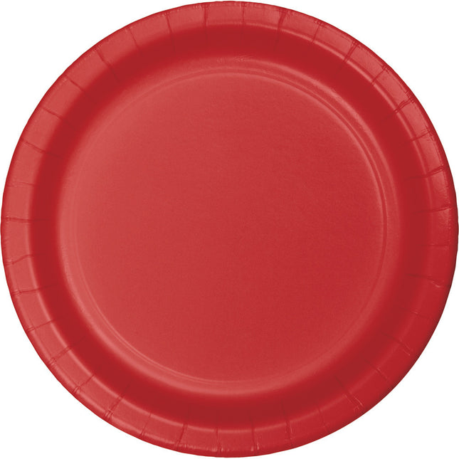 Platos Rojos 23cm 8ud