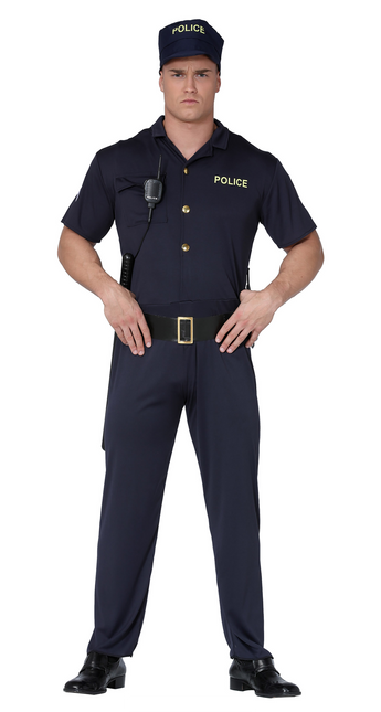 Traje de Policía Azul Hombre