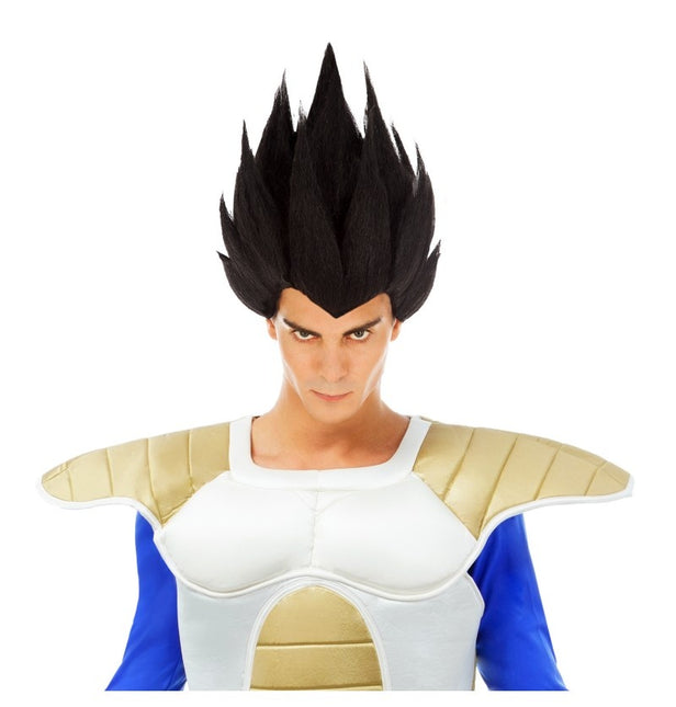 Vegeta Saiyan Peluca Negra Dragon Ball Z