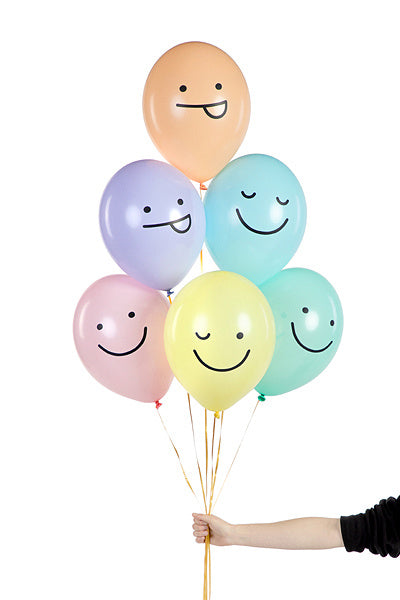 Globos Smiley 30cm 6pcs