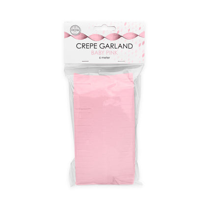 Guirnaldas Crepé Rosa Claro 6m