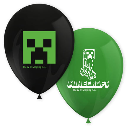 Globos Minecraft 30cm 8pcs