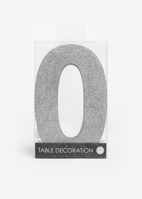 Figura Decoración Mesa Plata 0 Purpurina 20,5cm