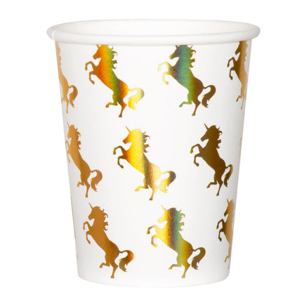 Vasos Unicornio Papel 210ml 10uds.