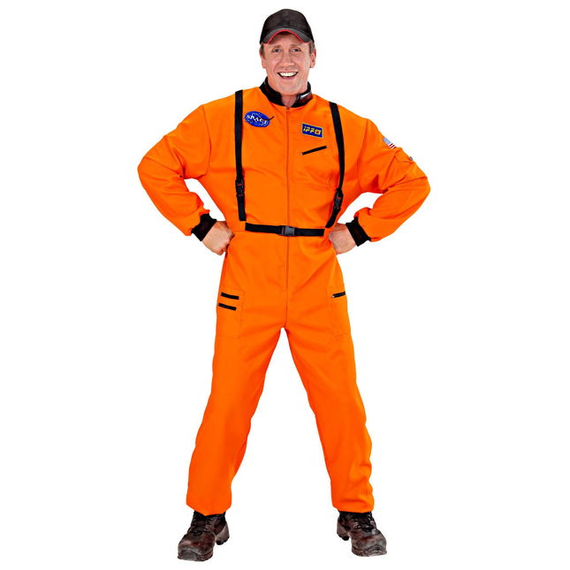 Traje de astronauta naranja para hombre Space