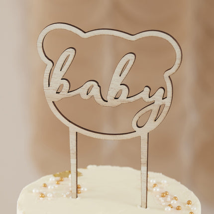 Adorno para tarta Baby Wood 16cm