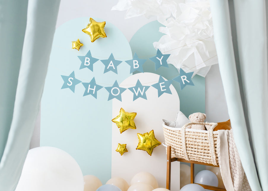 Guirnalda Azul Baby Shower Estrellas 3m