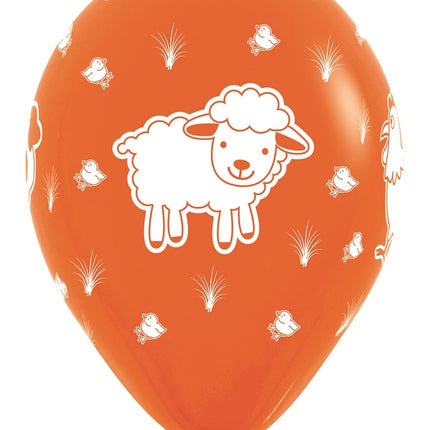 Globos Mezcla de Animales de Granja 30cm 25pcs