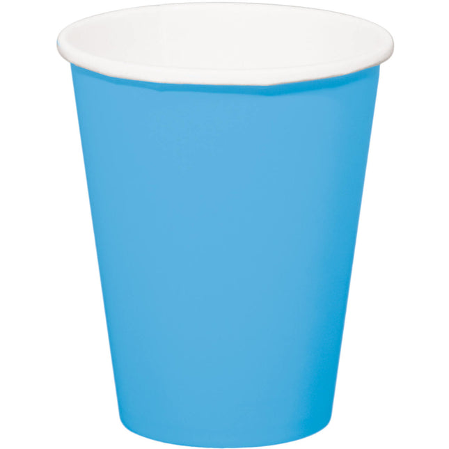 Vasos Azules Cartón 350ml 8uds.