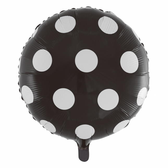 Globo de Helio Dots Negro 45cm vacío