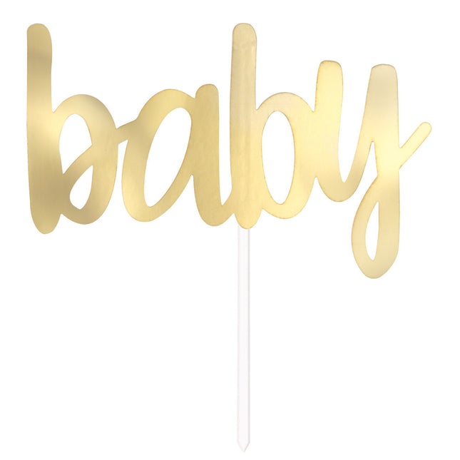 Adorno para tarta Baby Gold 15cm