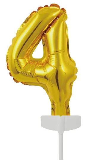 Gold Cake topper 6 Años Globo de aluminio 12.5cm