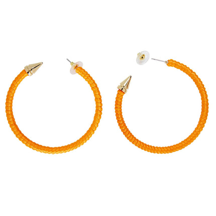 Anillos Pendientes Naranja Neón