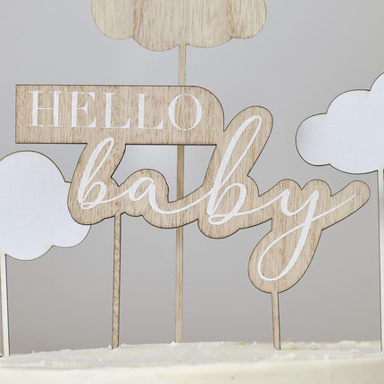 Palillos de cóctel Hello Baby Madera 3.8cm 3pcs