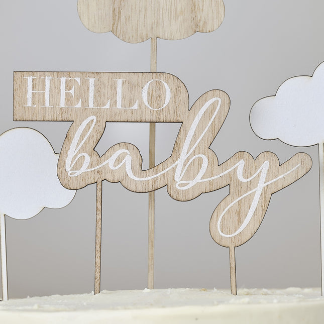 Palillos de cóctel Hello Baby Madera 3.8cm 3pcs