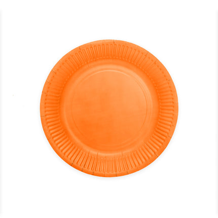 Platos Naranja Papel 23cm 16ud