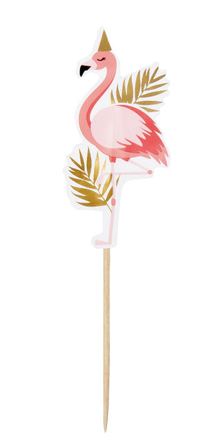 Flamingo Palillos de cóctel 13cm 12pcs
