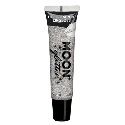 Brillo de labios con purpurina holográfica Moon Glitter Plata 15ml