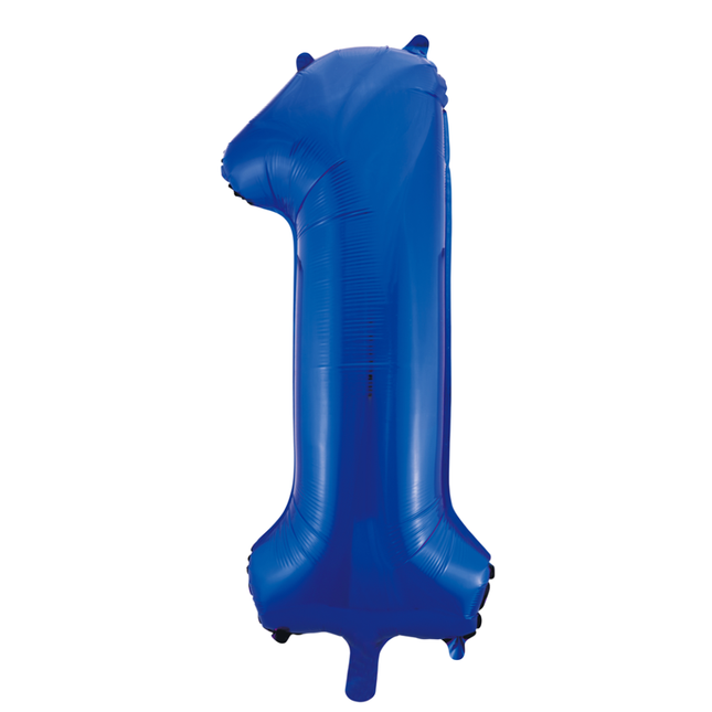 Globo Foil Figura 1 Azul XL 86cm vacio