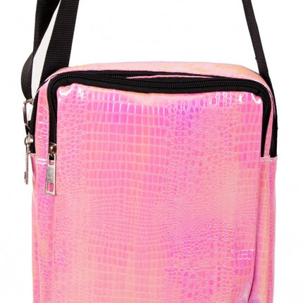 Bolso Piel Serpiente Estampado Rosa