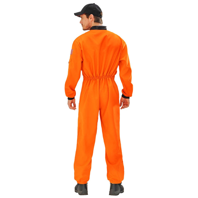 Traje de astronauta naranja para hombre Space