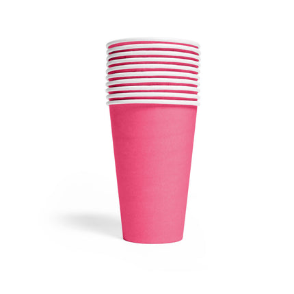 Vasos Fucsia Papel 350ml 10uds.