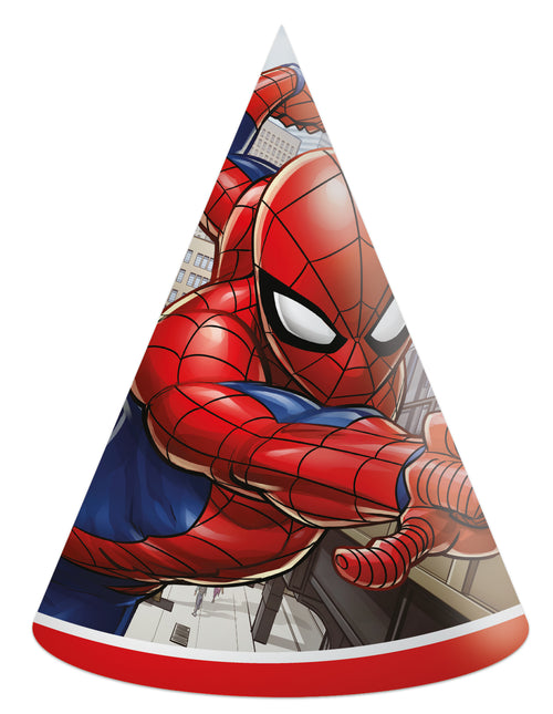 Sombreros de fiesta Spiderman 6pcs