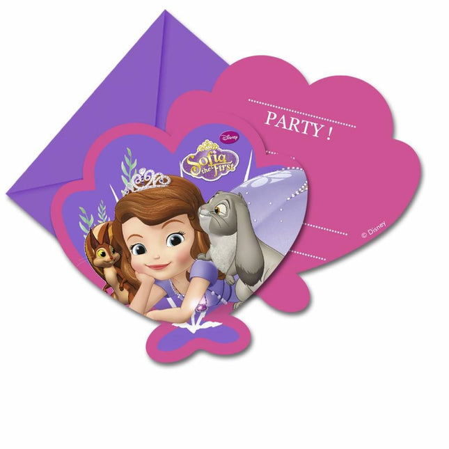 Sofia La Princesa Invitaciones 6pcs