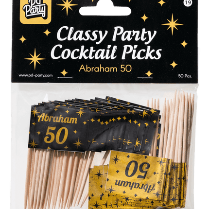 Palillos de cóctel Abraham 6,5cm 50uds.