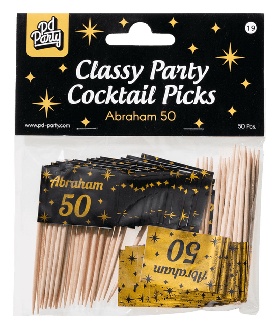 Palillos de cóctel Abraham 6,5cm 50uds.