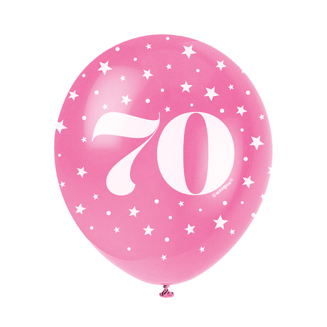 Globos 70 Años Confetti 30cm 5pcs