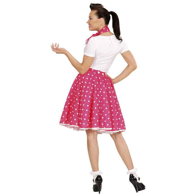 Conjunto Disfraz Rock N Roll 50S Rosa 2 piezas